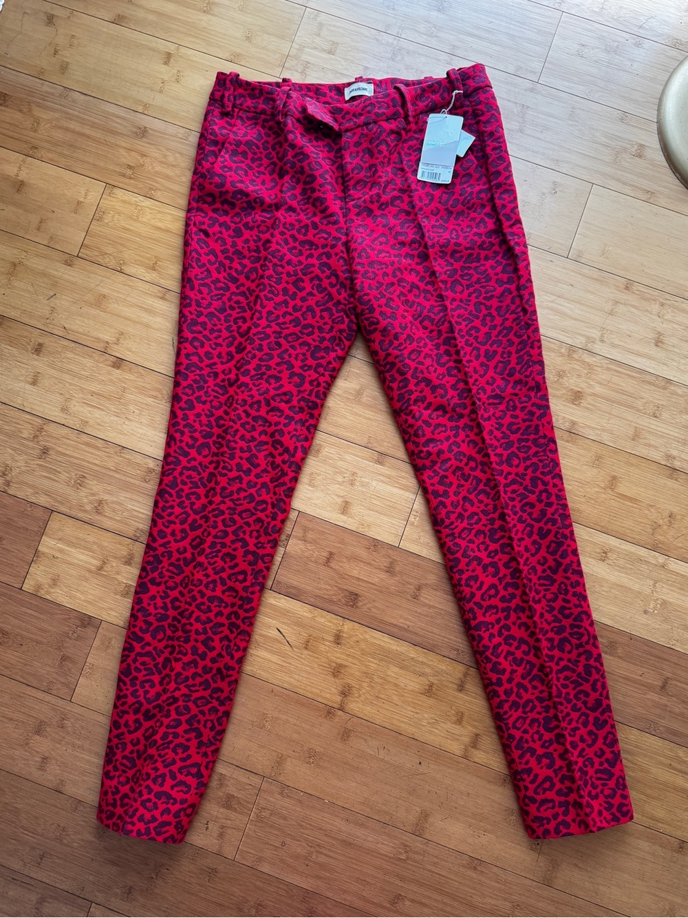 ZADIG & VOLTAIRE Mid-rise Slim Pants Passion Red - Picture 4 of 9